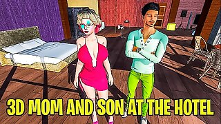 3D stepMom With an increment of stepSon At Dramatize expunge Hotel Room